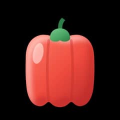 Illustration of a bell pepper, this week's size comparison