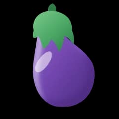 Illustration of an eggplant, this week's size comparison